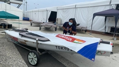 Tokyo Olympics 2020: Nethra and Vishnu's boats arrive in Tokyo (SAI / Twitter)