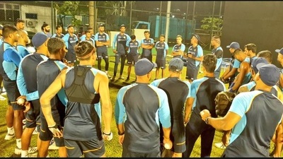 Indian team's training session. (BCCI)