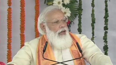 PM Modi also thanked former Japanese Prime Minister Shinzo Abe who had visited Kashi in 2015 when the idea of ‘Rudraksh’ was discussed. (ANI Photo)