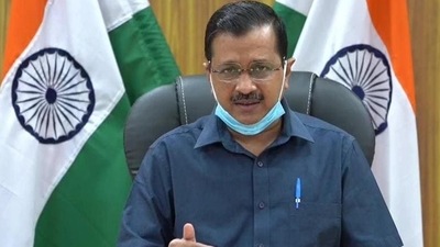 File photo of Delhi chief minister Arvind Keriwal addressing a press conference. (ANI Photo)