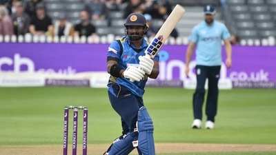 Sri Lanka's Kusal Perera might miss India series due to an injury (AP) Sri Lanka's Kusal Perera might miss India series due to an injury (AP)