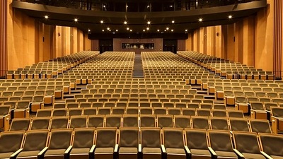 A view of a hall inside the convention centre Rudraksh. He said that the convention centre "will make Varanasi an attractive destination for conferences thus drawing more tourists and businesspersons to the city". (PTI)