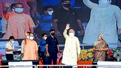 According to news agency ANI, the projects include a 100-bed model maternal and child health (MCH) wing at the Institute of Medical Sciences of the Banaras Hindu University (BHU), multi-level parking facilities, highway development projects, and tourism projects. (PTI)