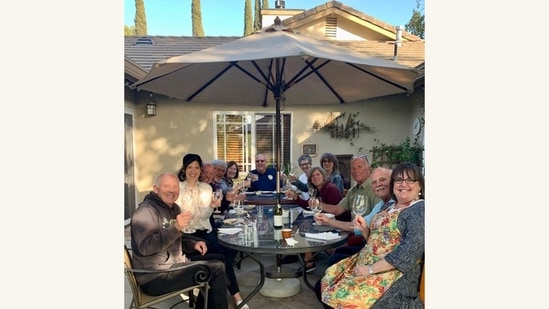 This undated image provided by Karla Robles shows a family gathering outdoors in Los Angeles. With pandemic restrictions easing up around the country and vaccines widely available, this summer everyone seems to be getting back into the swing of social gatherings. But hosting guests in your home after hunkering down for so very long can be tricky. (Karla Robles via AP)(AP)