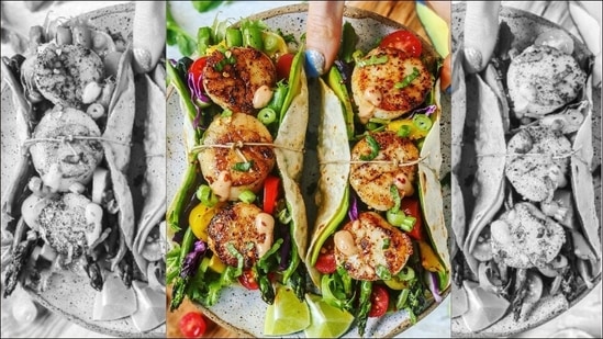 Recipe: Loaded cajun scallop tacos, chipotle yogurt sauce will set you drooling(Instagram/starinfinitefood)