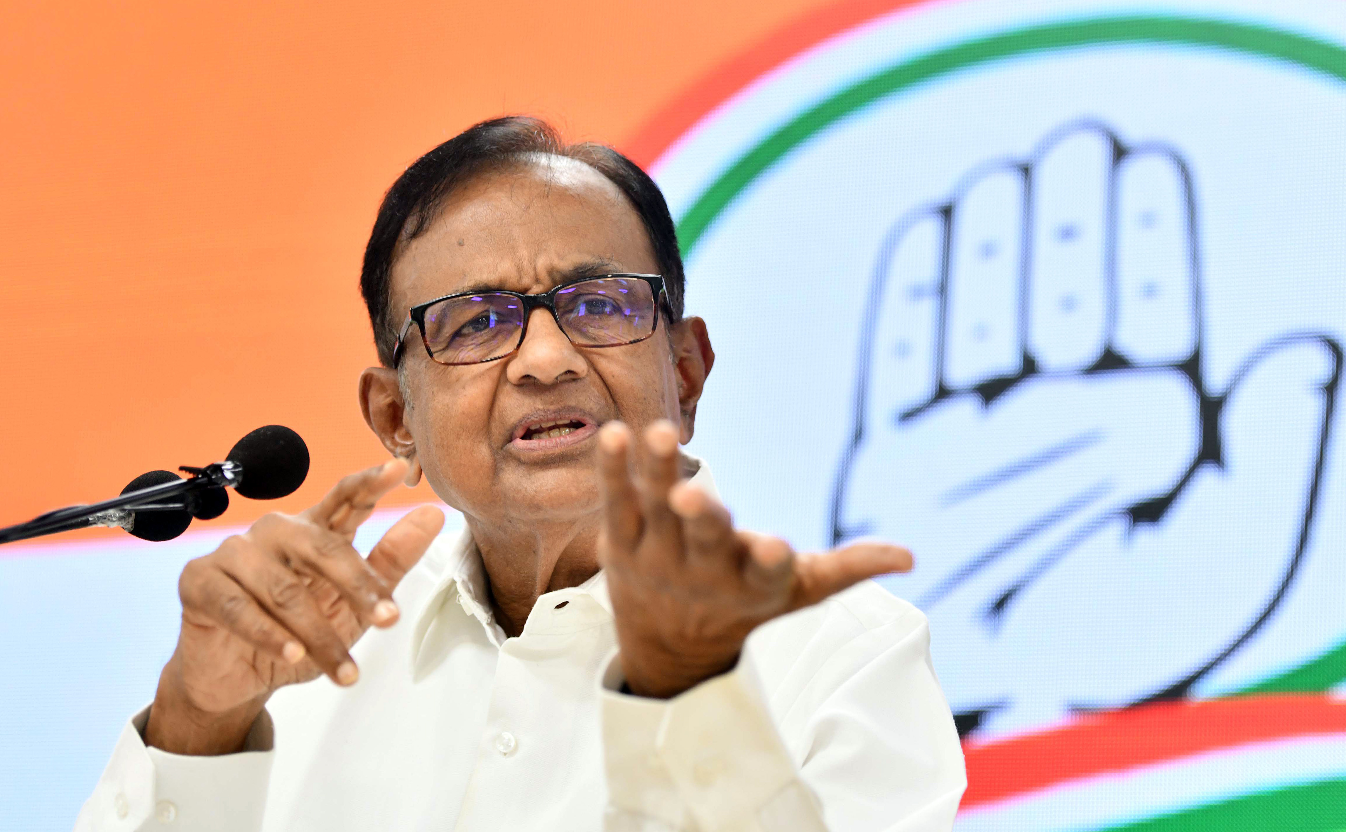 File photo of Congress leader P Chidambaram.(ANI )