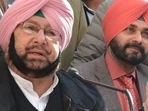 Capt Amarinder Singh and Navjot Singh Sidhu (HT file photo) Capt Amarinder Singh and Navjot Singh Sidhu (HT file photo)