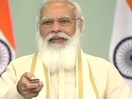 PM Narendra Modi virtually inaugurating key projects in Gujarat (ANI)