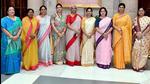 Union minister of finance Nirmala Sitharaman and union minister for women & child development Smriti Irani along with newly appointed women Cabinet ministers in New Delhi. (ANI) Union minister of finance Nirmala Sitharaman and union minister for women & child development Smriti Irani along with newly appointed women Cabinet ministers in New Delhi. (ANI)