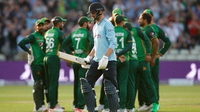 Pakistan cricket team players during an ODI against England (Action Images via Reuters)