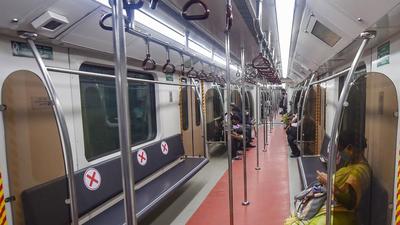 A near empty coach of Kolkata Metro earlier in May this year. (File photo)