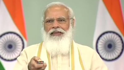 PM Narendra Modi virtually inaugurating key projects in Gujarat (ANI)