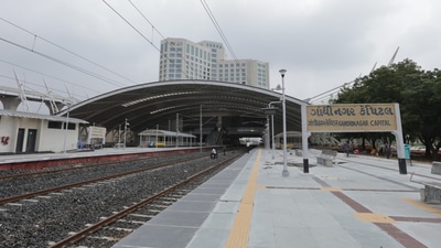 The Gandhinagar railway station’s external facade will feature state-of-the-art lighting themes with a wide selection of 32 themes to choose from The Gandhinagar railway station’s external facade will feature state-of-the-art lighting themes with a wide selection of 32 themes to choose from