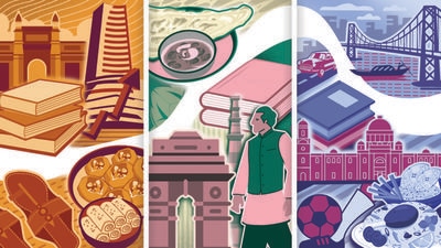 Mumbai, Delhi and Kolkata — one, celebrated as the country’s business and film capital; another, the seat of its administration and political power; and the third, a repository of its intellectual and cultural ethos. (Illustration: Gajanan Nirphale)