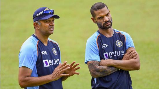 Indian cricket team in Sri Lanka has Rahul Dravid as head coach and Shikhar Dhawan as captain. (PTI)