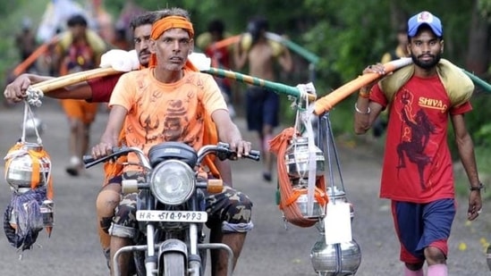 Uttarakhand is urging devotees to comply with the ban on this year’s Kanwar Yatra.(HT File Photo)