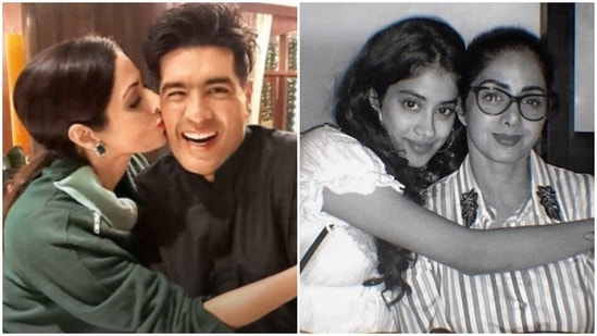 Janhvi Kapoor posted a picture of her mother late Sridevi with Manish Malhotra.