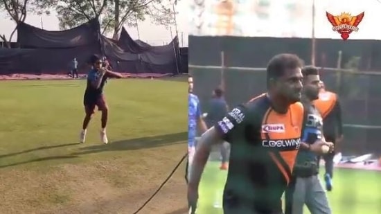 Muttiah Muralitharan's son in action.(Muttiah Muralitharan/Twitter)