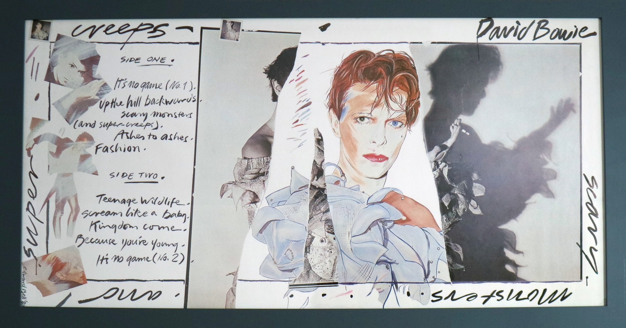 David Bowie's "Scary Monsters (and Super Creeps)" album design created by British Contemporary artist Edward Bell, in this handout image obtained by Reuters on July 15, 2021. (via REUTERS)