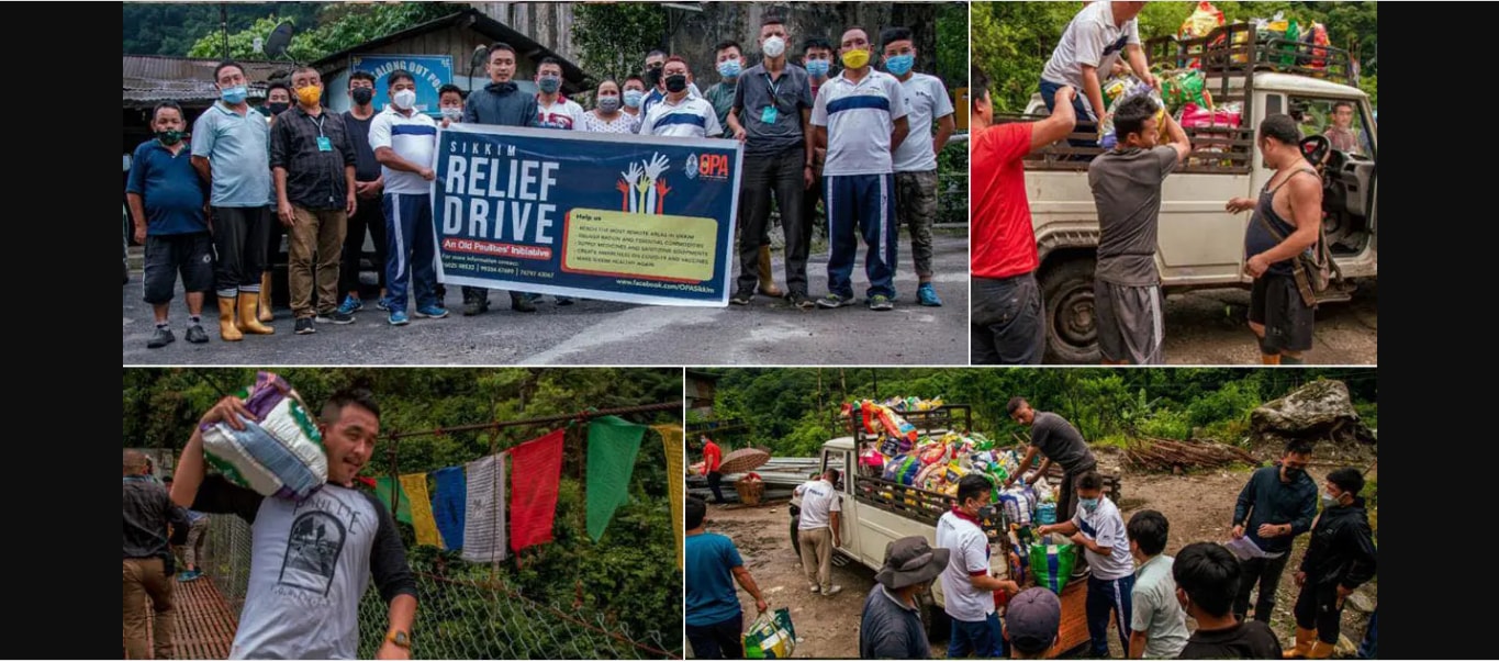 Darjeeling School’s alumni network doing relief work. (LifeBeyondNumbers)