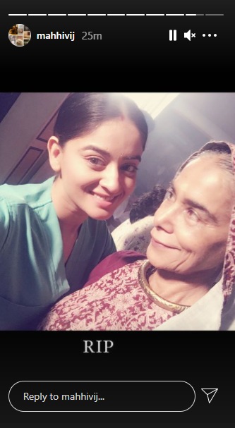 Mahhi Vij shared pictures with the late actor on her Instagram Stories.