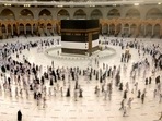 Muslim pilgrims circumambulate the Kaaba, the cubic building at the Grand Mosque, a day before the annual hajj pilgrimage. Muslim pilgrims circumambulate the Kaaba, the cubic building at the Grand Mosque, a day before the annual hajj pilgrimage.