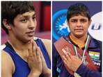 Tokyo Olympics: The tale of Anshu (LEFT) and Sonam Malik, young members of India's wrestling squad.(HT COLLAGE)