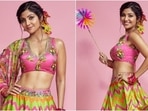 Shilpa Shetty is back with a colourful bang in <span class='webrupee'>₹</span>1 lakh printed lehenga set(Instagram/@theshilpashetty) Shilpa Shetty is back with a colourful bang in <span class='webrupee'>₹</span>1 lakh printed lehenga set(Instagram/@theshilpashetty)