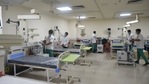 Greater Noida: Hospital staff set up a 100-bedded pediatrics facility for children at the Government Institute of Medical Sciences (GIMS) in Greater Noida, earlier this month. (PTI) Greater Noida: Hospital staff set up a 100-bedded pediatrics facility for children at the Government Institute of Medical Sciences (GIMS) in Greater Noida, earlier this month. (PTI)
