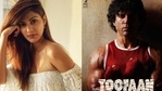 Rhea Chakraborty gives her review of Farhan Akhtar's Toofaan. Rhea Chakraborty gives her review of Farhan Akhtar's Toofaan.