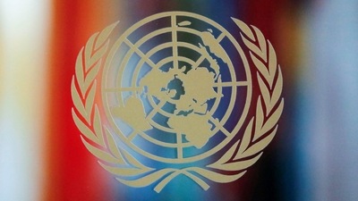 The emblem of the United Nations. (REUTERS)