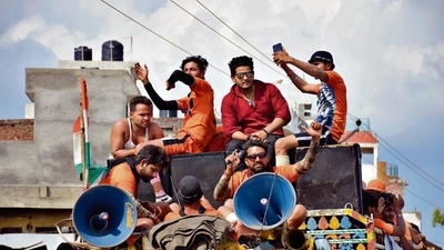 Pilgrims arrive in Ghaziabad from Haridwar, in 2019. (Ht Archive) Pilgrims arrive in Ghaziabad from Haridwar, in 2019. (Ht Archive)