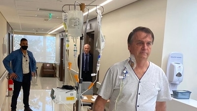 Brazil President Jair BolsonaroFar right leader Bolsonaro was taken to a military hospital in the capital Brasilia on Wednesday after suffering persistent hiccups and abdominal pain for around 10 days. (AFP)