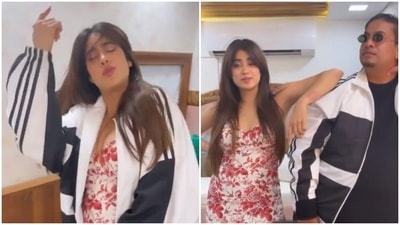 Janhvi Kapoor danced with her Aksa gang to the Naaka Mukka song. Janhvi Kapoor danced with her Aksa gang to the Naaka Mukka song.