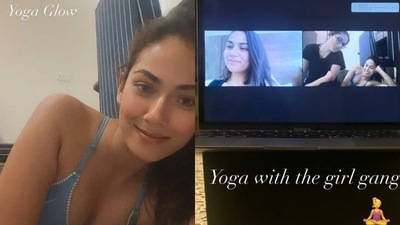 Mira Rajput shares a post-yoga glow. Mira Rajput shares a post-yoga glow.