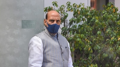 The Union minister invited the two former defence ministers to South Block where the meeting lasted at least 75 minutes. The meeting was also attended by Chief of Defence Staff Gen Bipin Rawat and Army Chief Gen MM Naravane. (PTI) The Union minister invited the two former defence ministers to South Block where the meeting lasted at least 75 minutes. The meeting was also attended by Chief of Defence Staff Gen Bipin Rawat and Army Chief Gen MM Naravane. (PTI)