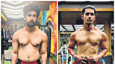 Ravi Dueby had started working out last month as he had to appear lean for a role. Ravi Dueby had started working out last month as he had to appear lean for a role.