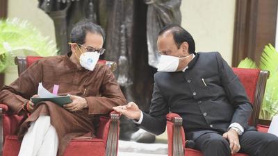 Maharashtra chief minister Uddhav Thackeray with Deputy CM Ajit Pawar. Ajit Pawar blames Centre for intermittent vaccine supply. (PTI) Maharashtra chief minister Uddhav Thackeray with Deputy CM Ajit Pawar. Ajit Pawar blames Centre for intermittent vaccine supply. (PTI)