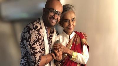 Filmmaker Faraz Arif Ansari with late actor Surekha Sikri. Filmmaker Faraz Arif Ansari with late actor Surekha Sikri.