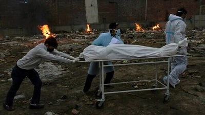The second wave has also hit the rural areas of Gujarat. The state reported 90 deaths in 20 days from one village alone, Chogath, which has a population of 13,000. (AP) The second wave has also hit the rural areas of Gujarat. The state reported 90 deaths in 20 days from one village alone, Chogath, which has a population of 13,000. (AP)