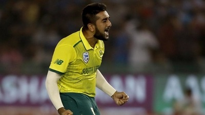 South Africa's Tabraiz Shamsi. (AP) South Africa's Tabraiz Shamsi. (AP)