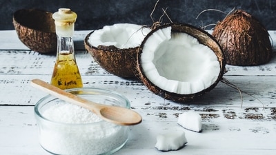 Coconut Oil: This ingredient is rich in vitamin E and antioxidants which makes it a great nail supplement. Massage the oil on your nails and fingers before going to bed every day for better results. (Unsplash) Coconut Oil: This ingredient is rich in vitamin E and antioxidants which makes it a great nail supplement. Massage the oil on your nails and fingers before going to bed every day for better results. (Unsplash)