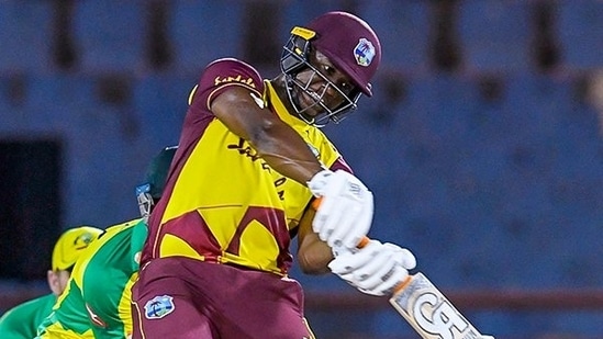 Evin Lewis was the star of the show for West Indies(Twitter)
