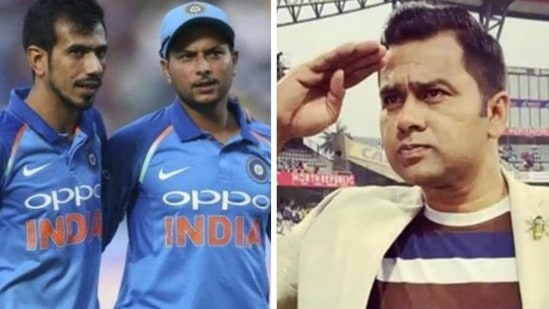 Aakash Chopra (left) explained the importance of playing Yuzvendra Chahal and Kuldeep Yadav together. (HT COLLAGE) Aakash Chopra (left) explained the importance of playing Yuzvendra Chahal and Kuldeep Yadav together. (HT COLLAGE)
