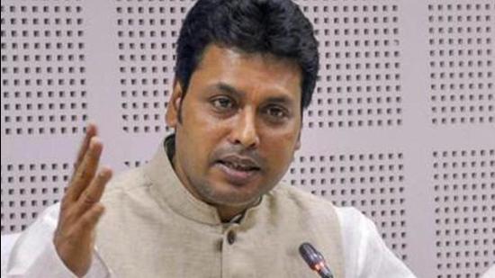 Tripura chief minister Biplab Kumar Deb may keep 2023 assembly elections in mind while expanding his cabinet. (PTI)