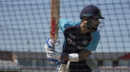 Virat Kohli during India's practice session. (BCCI)