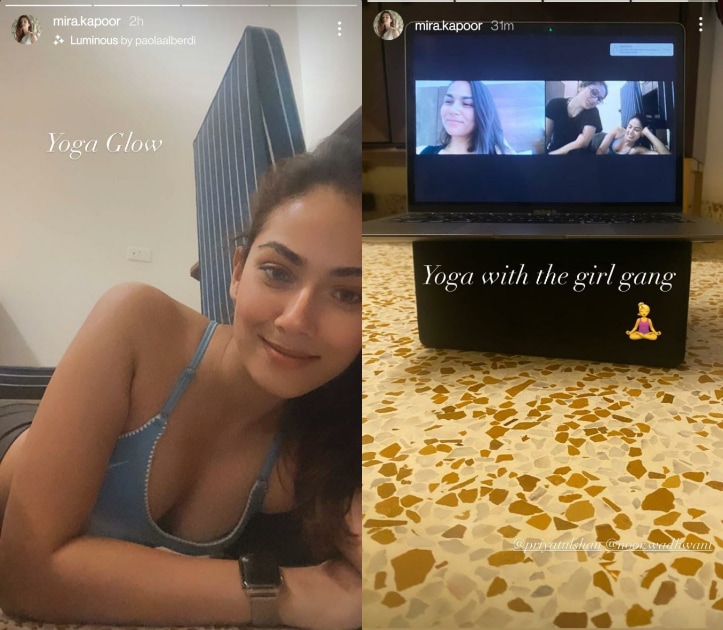 Mira Rajput shares post-workout pictures. Mira Rajput shares post-workout pictures.