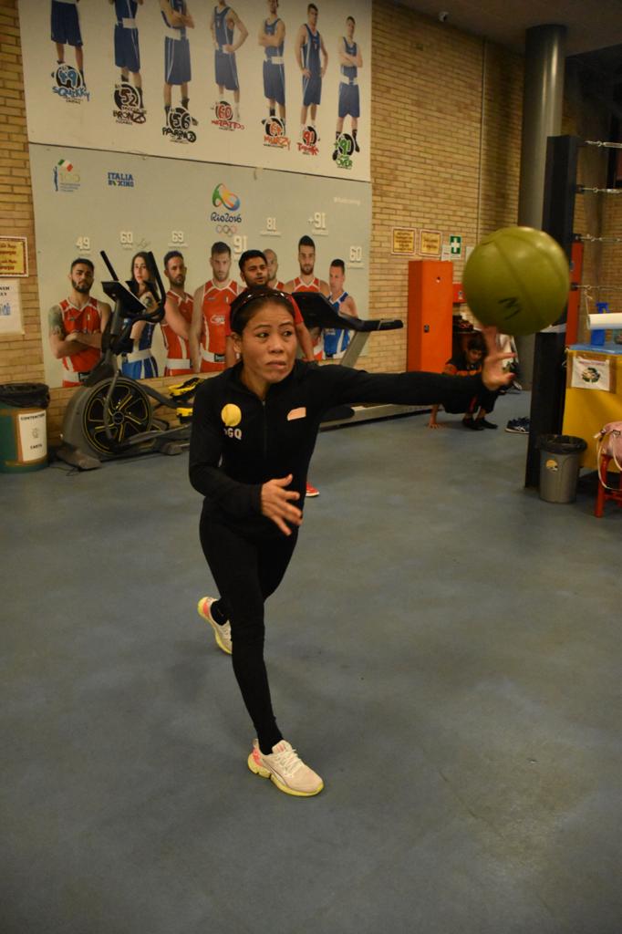 Six-time world champion MC Mary Kom trains in Assisi, Italy ahead of the Indian boxers' departure for the Tokyo Olympics.