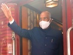 President Ram Nath Kovind boards a special train for Kanpur from Safdarjung railway station in New Delhi. (PTI file photo) President Ram Nath Kovind boards a special train for Kanpur from Safdarjung railway station in New Delhi. (PTI file photo)