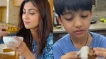 Shilpa Shetty's son Viaan takes over Sunday binge. Shilpa Shetty's son Viaan takes over Sunday binge.